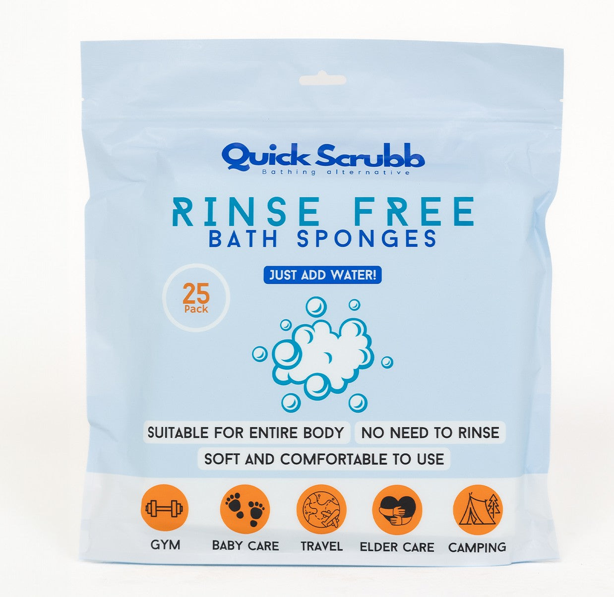 Quick Scrubb - Disposable Rinse-Free Bath Sponges