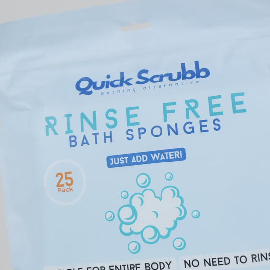 Quick Scrubb Sponge Baths for camping disabled people and hiking